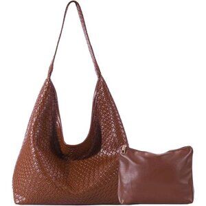 Woven Shoulder Bag Woven Brown